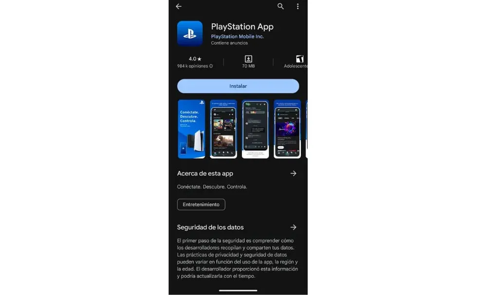 La tienda de PS cuenta con su propia aplicación móvil disponible para Android y iOS. (PlayStation Store)