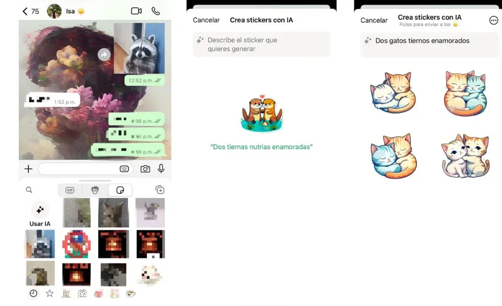 La IA de WhatsApp generará varios resultados de acuerdo al texto que ingresaste. (WhatsApp)