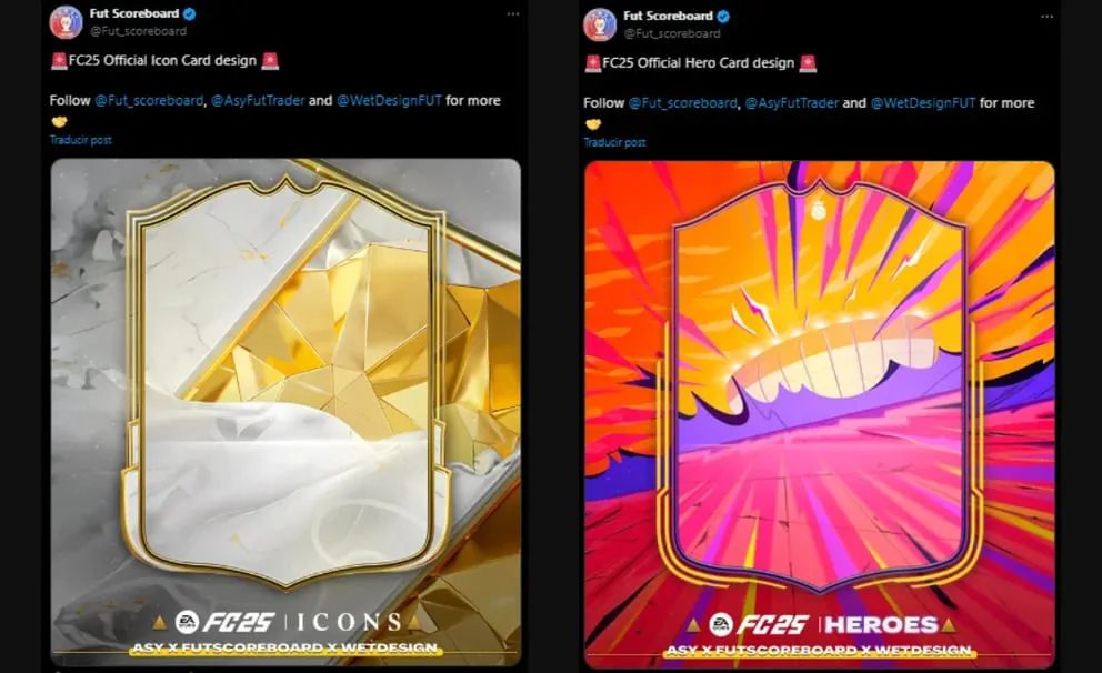 Los íconos de Ultimate Team tendrían un cambio en su diseño. (X/@Fut_scoreboard)