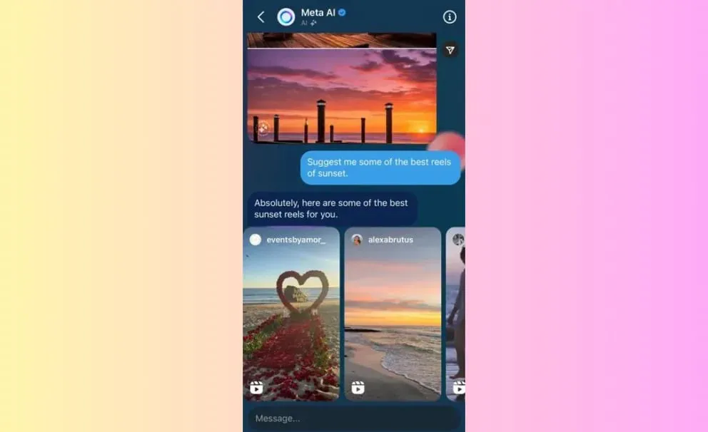 Un usuario pudo encontrar Reels sobre un atardecer en Maui mediante esta función. (@pranavdesigns)