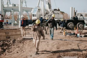La obra de los nuevos Consultorios Externos del Hospital Rawson acelera su marcha con dos nuevos frentes de trabajo